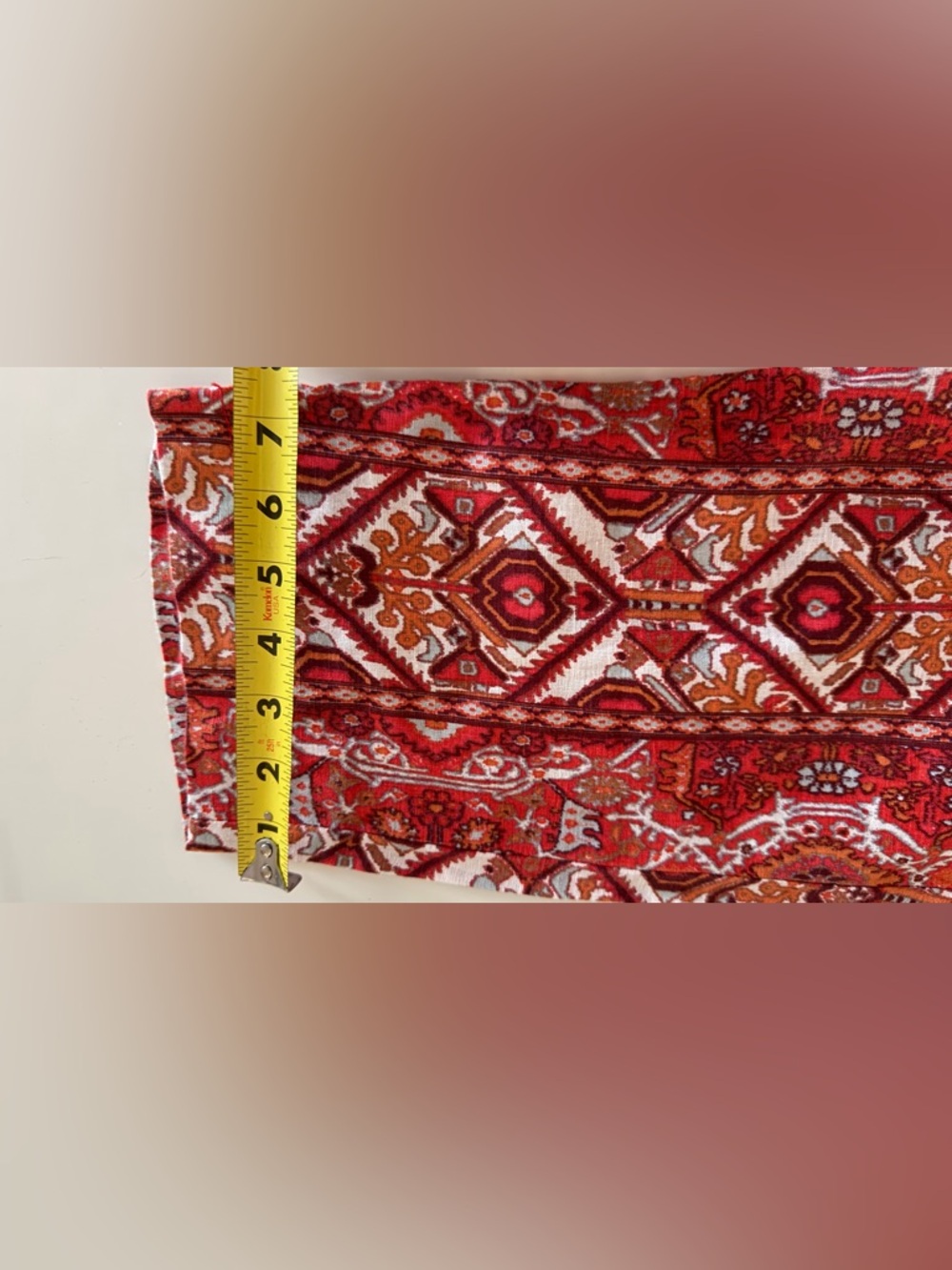 Rachel Zoe Red & Rust Geometric Print Drawstring Pants - Picture 4 of 7
